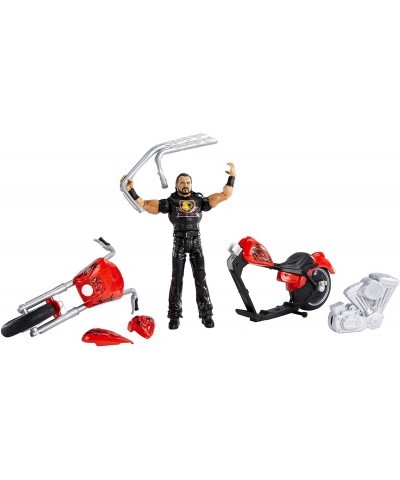 WWE Wrekkin Slam Cycle Motorcycle (10.5 in) with Wheelie Action and 9 breakable parts with 6-in/15.24-cm Drew McIntyre Basic ...