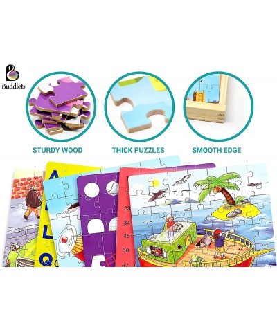 Wooden Jigsaw Puzzles for Kids Ages 3+ - 147 Piece Educational Toddler Learning Puzzles Toys Set - EcoFriendly and 6 Unique D...