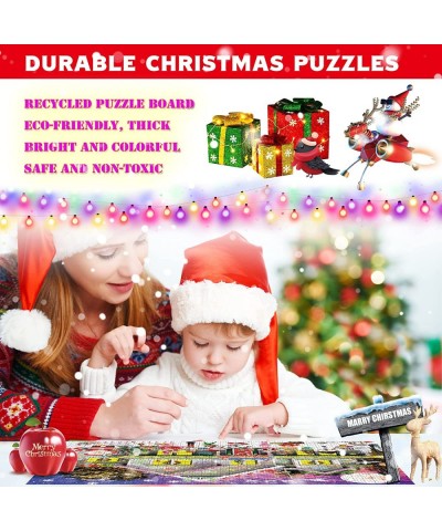 1000 Piece Christmas Jigsaw Puzzle 27.5" x 20" - Snow Scene Holiday Puzzles Merry Christmas Puzzle with Christmas Tree Snowma...