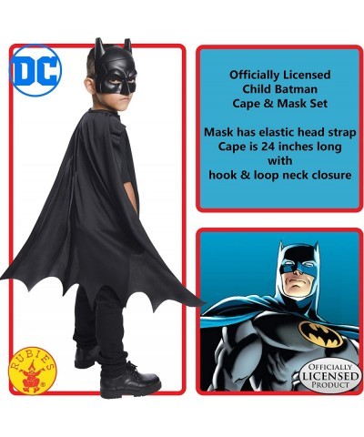 Costume Boys DC Comics Batman Cape & Mask Set Costume One Size Black $25.49 Kids' Costumes