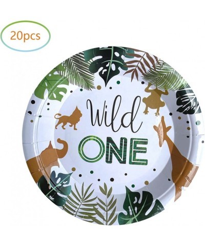 Wild One Birthday Party Supplies 20 Plates and 20 Napkin Jungle Wild One Theme Birthday Party Decoration for Boy Kids $23.72 ...