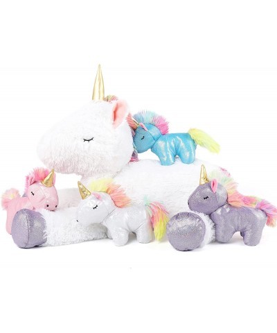 Unicorn Stuffed Animal for Girls Mommy Stuffed Unicorn with 4 Baby Unicorns Cute Plush Unicorn Toy for Kids 22'' $45.71 Stuff...