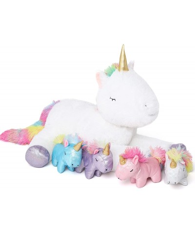 Unicorn Stuffed Animal for Girls Mommy Stuffed Unicorn with 4 Baby Unicorns Cute Plush Unicorn Toy for Kids 22'' $45.71 Stuff...