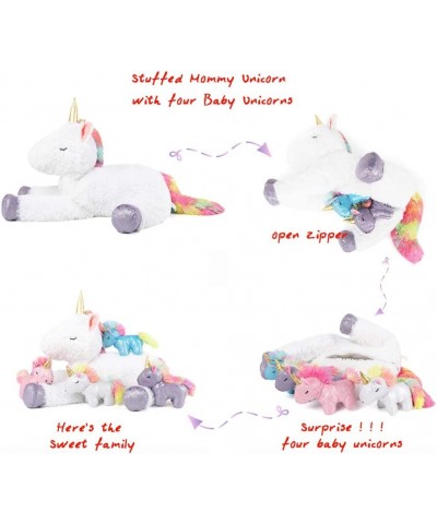 Unicorn Stuffed Animal for Girls Mommy Stuffed Unicorn with 4 Baby Unicorns Cute Plush Unicorn Toy for Kids 22'' $45.71 Stuff...