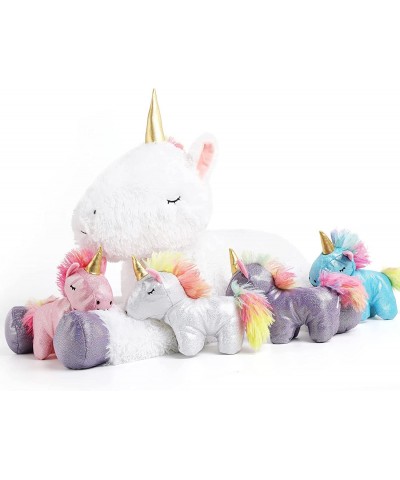 Unicorn Stuffed Animal for Girls Mommy Stuffed Unicorn with 4 Baby Unicorns Cute Plush Unicorn Toy for Kids 22'' $45.71 Stuff...