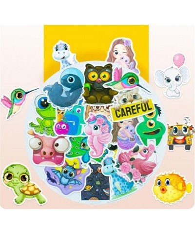 Sticker 50Pcs Cute Cartoon Animal Sticker Animal Avatar Sticker Cartoon Big Eyes Sticker Stationery Sticker Laptop Skateboard...