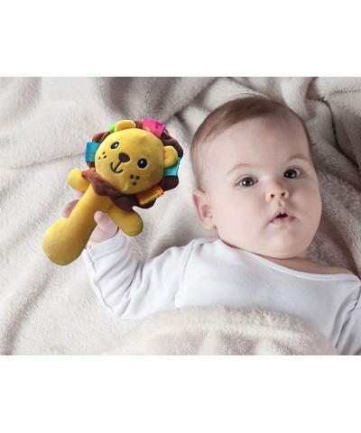 Cartoon Stuffed Animal Baby Soft Plush Hand Rattle Squeaker Sticks for Toddlers - Elephant and Lion $17.66 Baby Rattles & Plu...