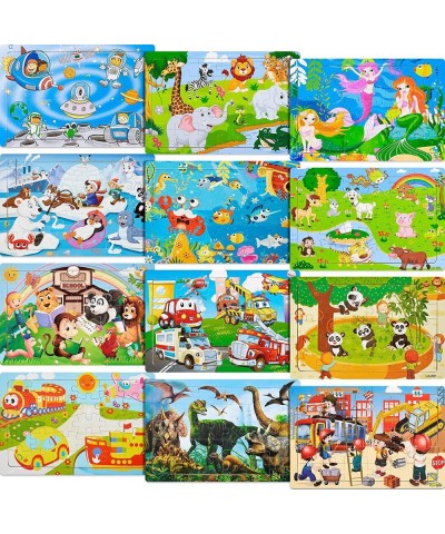 12 Pack Puzzles for Kids Ages 3-8 Toddler Wooden Jigsaw Puzzles 30 Pieces Children Puzzles Educational Learning Puzzles Toys ...