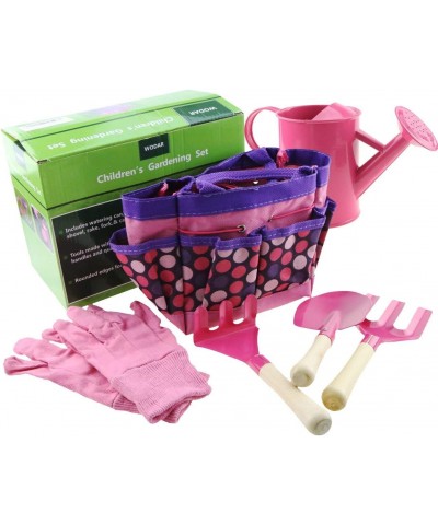 Gardening Tool Set for Kids Children Includes Watering Can Gloves Shovel Rake Fork and Carry Bag Girls Boys Gift (Pink) $39.4...