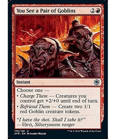 Magic: the Gathering - You See a Pair of Goblins (170) - Adventures in The Forgotten Realms $11.02 Trading Cards & Accessories