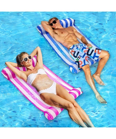 Inflatable Pool Floats 2 Pack Multi-Purpose Swimming Pool Hammock (Saddle Lounge Chair Hammock Drifter) Pool Toys Accessories...