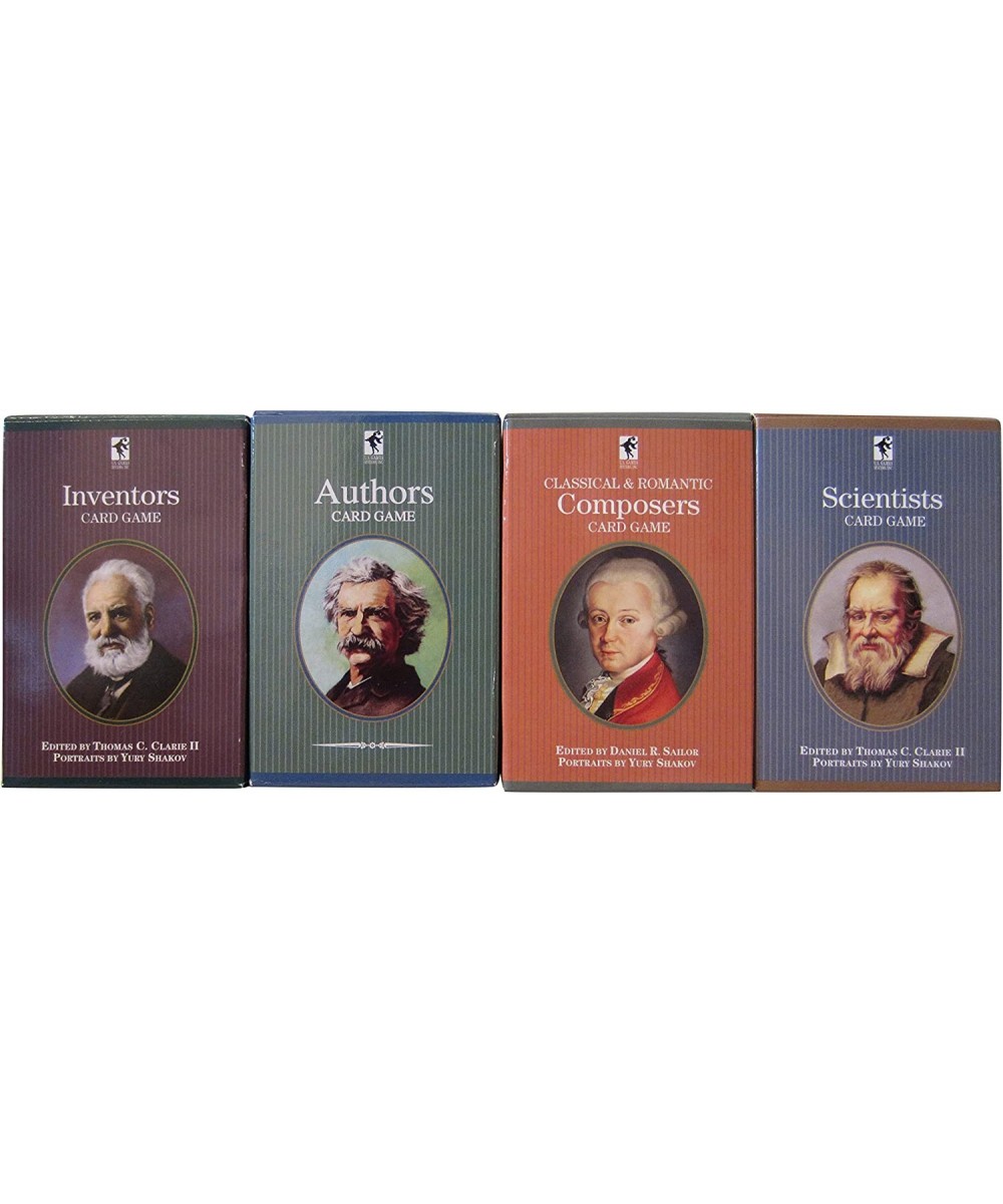 Educational Playing Card Games Bundle - 4 Items (1 of each): Inventors Card Game Composers Card Game Scientists Card Game & A...