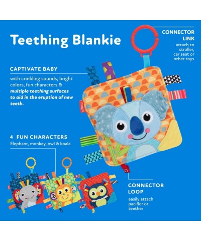 Teething Blankie Characters Vary - Owl Koala Monkey Elephant $16.89 Baby Teether Toys