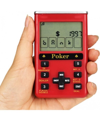 Handheld Poker Game for Adults 7 in 1 Casino Game (Red Plastic) $35.21 Kids' Handheld Games