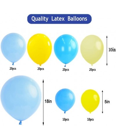 Pooh Bear Balloons Garland Arch Kit Blue Yellow Balloons Bouquet Kit SpongeBob Theme Baby Shower Balloons Backdrop Background...