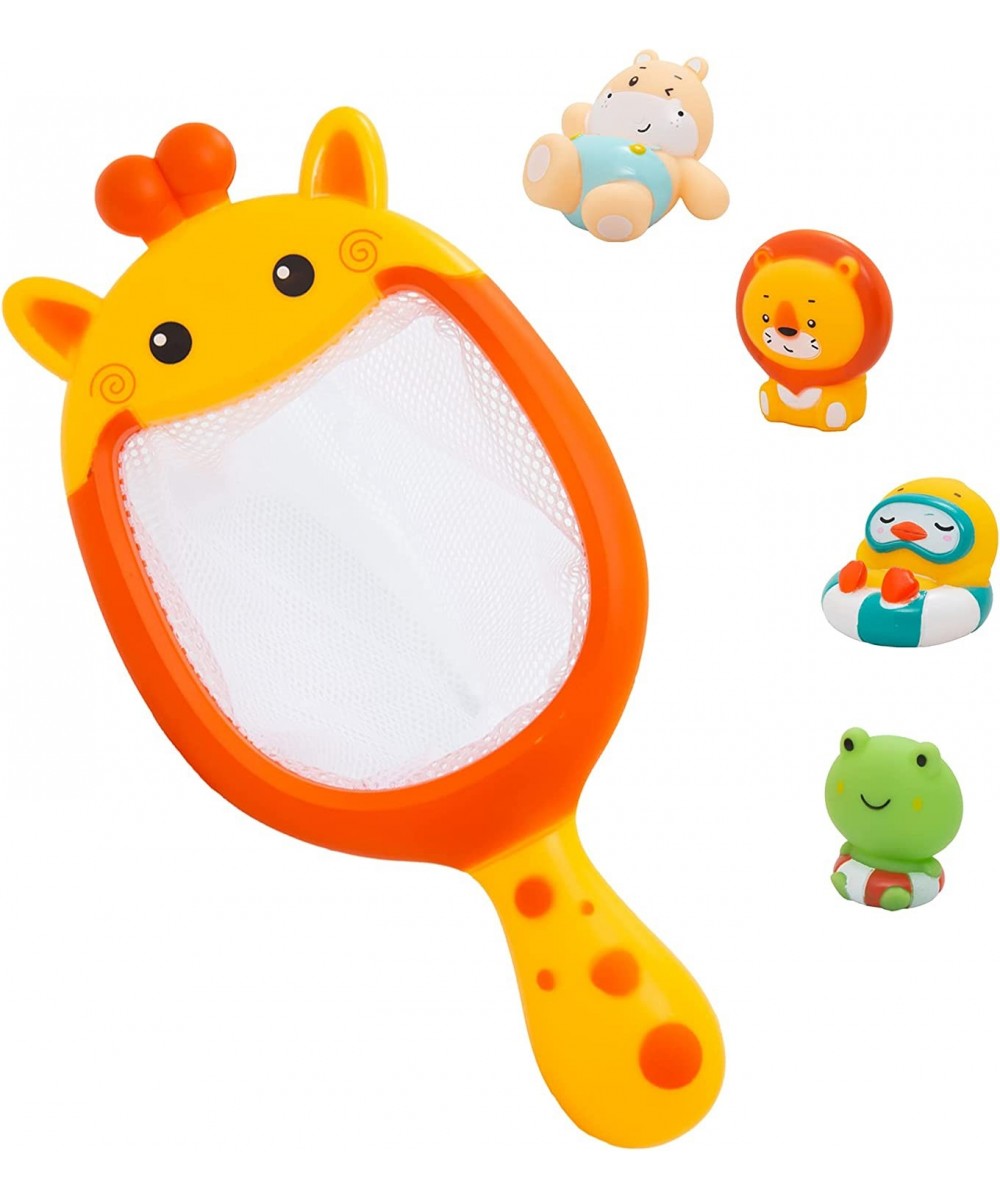 Baby Bath Toys 4 Pieces Floating Animals Toys with 1 Net for Bathtub Shower Beach Swimming Pool Games Water Play Set Gift for...