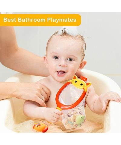 Baby Bath Toys 4 Pieces Floating Animals Toys with 1 Net for Bathtub Shower Beach Swimming Pool Games Water Play Set Gift for...