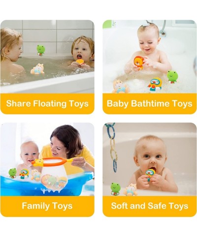 Baby Bath Toys 4 Pieces Floating Animals Toys with 1 Net for Bathtub Shower Beach Swimming Pool Games Water Play Set Gift for...