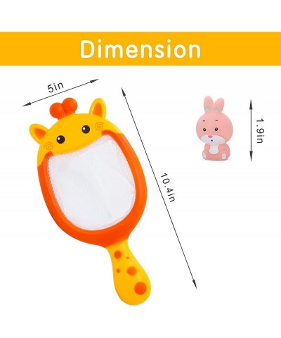 Baby Bath Toys 4 Pieces Floating Animals Toys with 1 Net for Bathtub Shower Beach Swimming Pool Games Water Play Set Gift for...