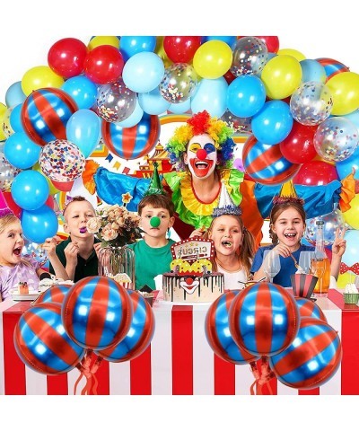 Red and Blue Carnival Balloons for Circus Theme Party Decorations Big 22 Inch 360 Degree 4D Circus Carnival Balloons for Birt...