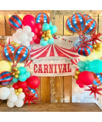 Red and Blue Carnival Balloons for Circus Theme Party Decorations Big 22 Inch 360 Degree 4D Circus Carnival Balloons for Birt...