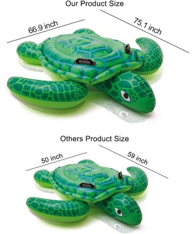 Sea Turtle Ride On Swimming Pool Float 191x170CM Giant Turtle Inflatable Floating Bed Pool Floats for Adults Children $48.04 ...