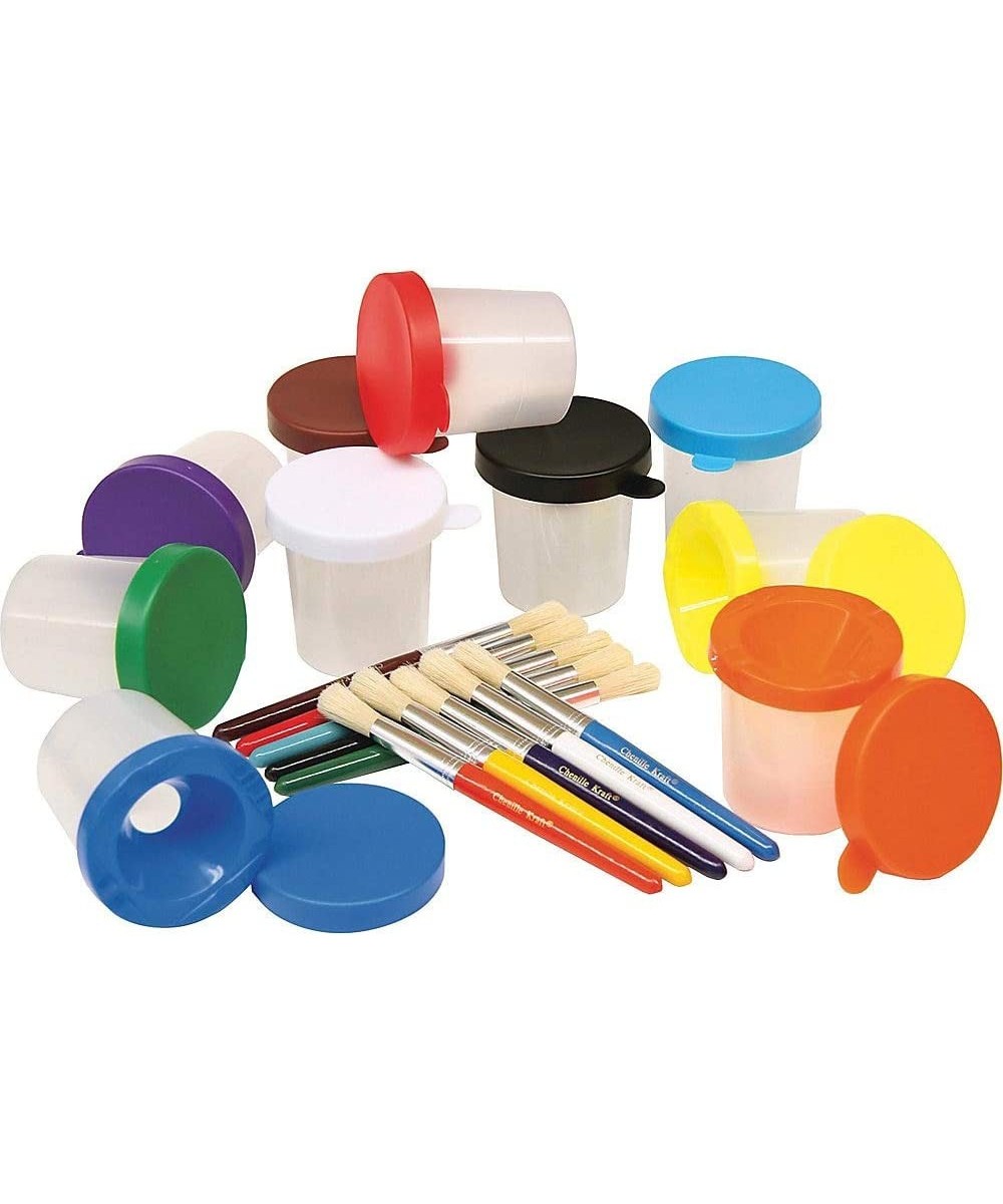 Creativity Street Color-Coordinated Painting Set Craft Kit 7.25" Brushes 3" Dia. Cups Assorted 20 per $37.78 Craft Kits