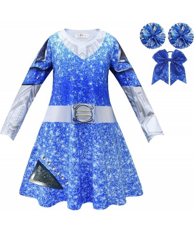 Zombies 3 Girls Costume Cheerleader Toddler Rose Dress Long Sleeve Dress Up 3-12 Years $50.69 Kids' Costumes