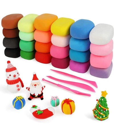 Air Dry Clay for Kids 24 Colors Magic Modeling Clay Kit with Magical Clay Tools Accessories Squash Clay for Slime Play Clay A...