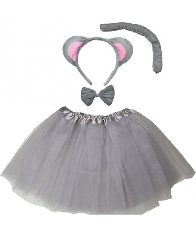 Kids Animal Gray Mouse Ears Headband Bowtie Tail & Tutu Costume $17.97 Kids' Costumes