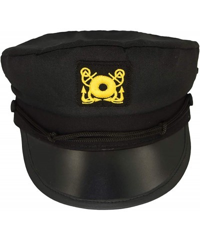 Teens Admiral Captain Hat Snapback Embroidery Anchor Skipper Nautical Party Hats $33.62 Kids' Dress-Up Accessories