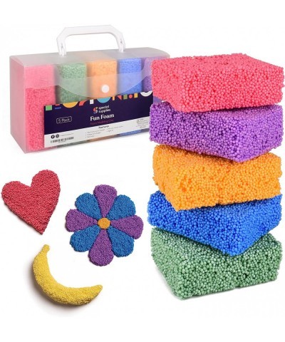 Fun Foam Modeling Foam Beads Play Kit 5 Blocks Children’s Educational Clay for Arts Crafts Kindergarten Preschool Kids Toys D...