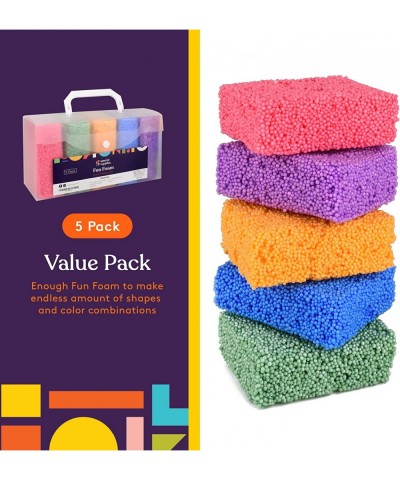 Fun Foam Modeling Foam Beads Play Kit 5 Blocks Children’s Educational Clay for Arts Crafts Kindergarten Preschool Kids Toys D...