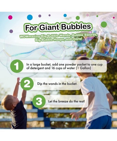 Big Bubble Refill Powder Mix (6 Packets) - Turns Dish Detergent into Giant Bubbles. Makes 6 GALLONS! - Made in USA $26.46 Bub...