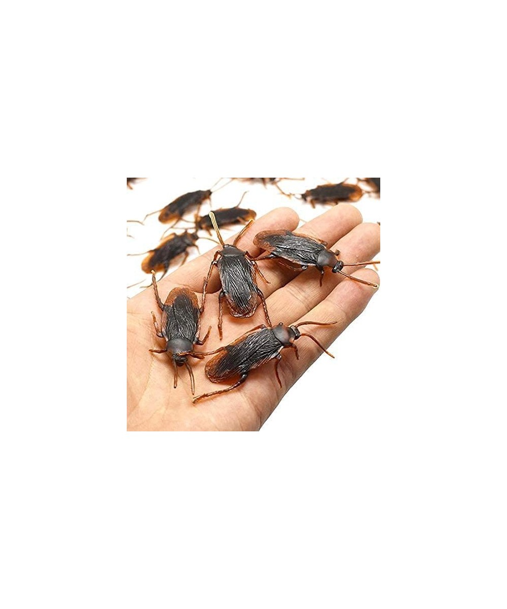 Prank Fake Roaches Favorite Trick Joke Toys Look Real Scary Insects Realistic Plastic Bugs Novelty Cockroach for Party Christ...