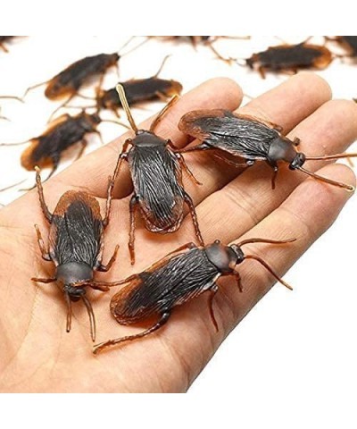 Prank Fake Roaches Favorite Trick Joke Toys Look Real Scary Insects Realistic Plastic Bugs Novelty Cockroach for Party Christ...