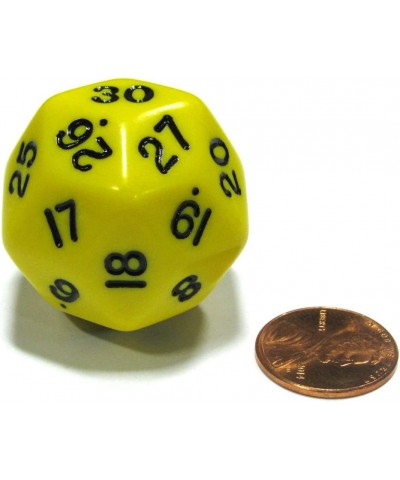 Triantakohedron D30 30 Sided 33mm Jumbo RPG Gaming Dice - Yellow w Black Number $15.51 Game Accessories