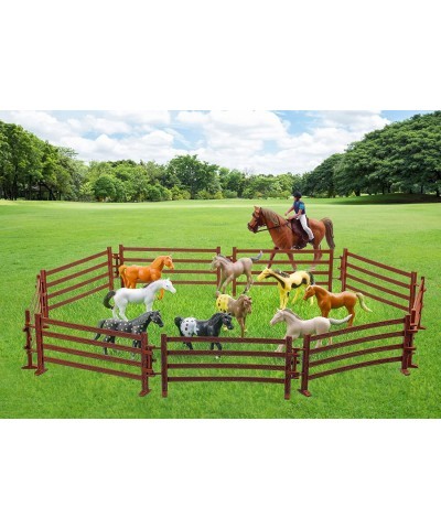 Horse Figures 18PCS Plastic Small Pony Animal Toys for Advent Calendar Science Project Learning Educational Toys Cake Topper ...