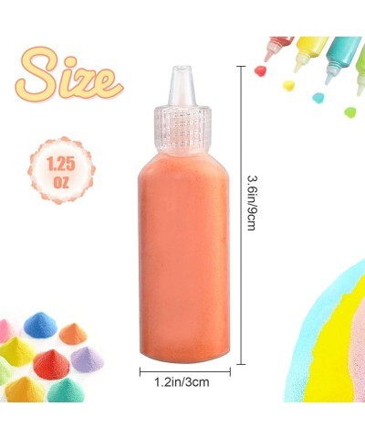 24 PCS Art Sand 1.25oz Bottles DIY Sand Arts and Crafts Kit Scenic Sand for Kids Colored Sand Kit for Wedding Decor Painting ...