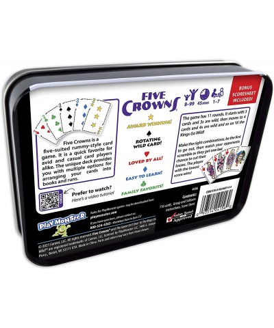 Five Crowns Collectible Tin -—Rummy-Style Card Game — Game Night Favorite for Adults and Kids — for Ages 8 and Up $33.93 Card...