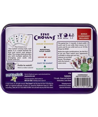 Five Crowns Collectible Tin -—Rummy-Style Card Game — Game Night Favorite for Adults and Kids — for Ages 8 and Up $33.93 Card...