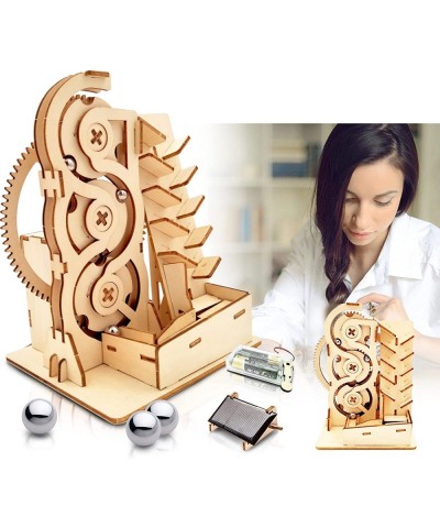 Solar 3D Wooden Puzzle Marble Run DIY Model Kit Craft Sets Educational Wood Mechanical Building Toys STEM Science Experiments...