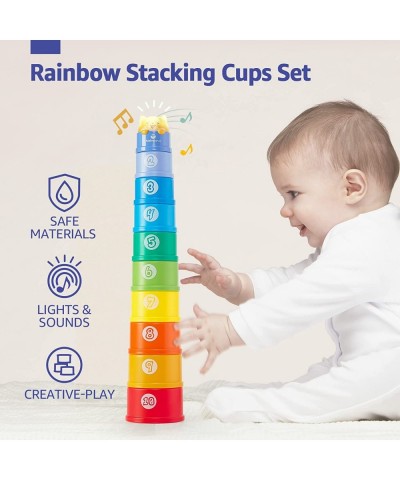 Stacking Cups Baby Toys 12-18 Months Stacking Learning Toddler Toys Age 1-2 Numbers Shapes Patterns Montessori Toys for 1 Yea...