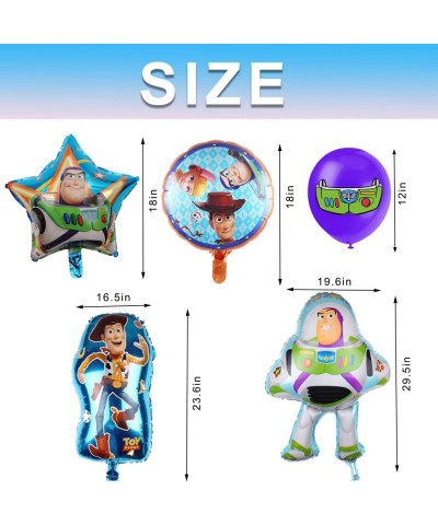 Toy Inspired Story Party Decorations Balloons 36PCS Toy Inspired Story Birthday Party Balloons Set Buzz -Light-Year Woody Par...