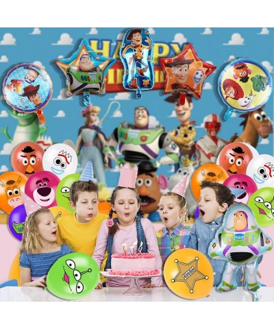 Toy Inspired Story Party Decorations Balloons 36PCS Toy Inspired Story Birthday Party Balloons Set Buzz -Light-Year Woody Par...