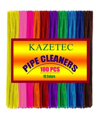 100 Pcs 10 Colors Pipe Cleaners Pipe Cleaners Craft Chenille Stems Craft DIY Art Decorations Creative Fun School Projects Fes...