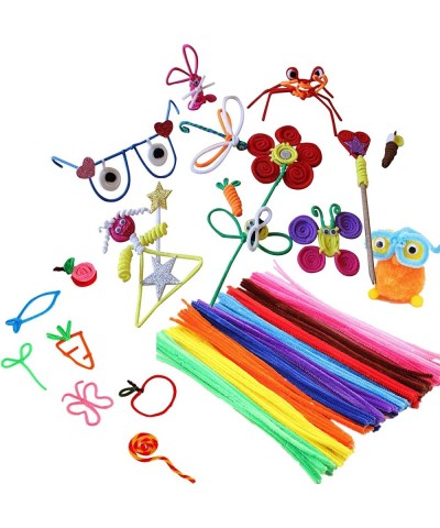 100 Pcs 10 Colors Pipe Cleaners Pipe Cleaners Craft Chenille Stems Craft DIY Art Decorations Creative Fun School Projects Fes...