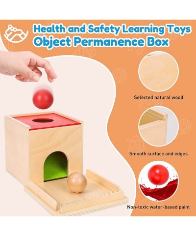 5 in 1 Play Kit Wooden Montessori Toys Object Permanence Box Baby Tissue Box Carrot Harvest Sorting Stacking Coin Box Toddler...