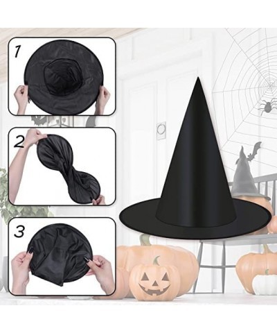 10 Pieces Halloween Witch Hat Wizard Hat Halloween Costume Accessory for Holiday Halloween Christmas Party Black $16.06 Kids'...