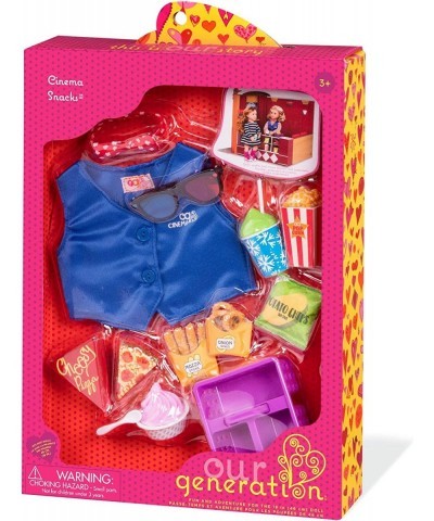 Cinema Snacks with Play Food Accessory Set for 18" Dolls $30.31 Doll Playsets